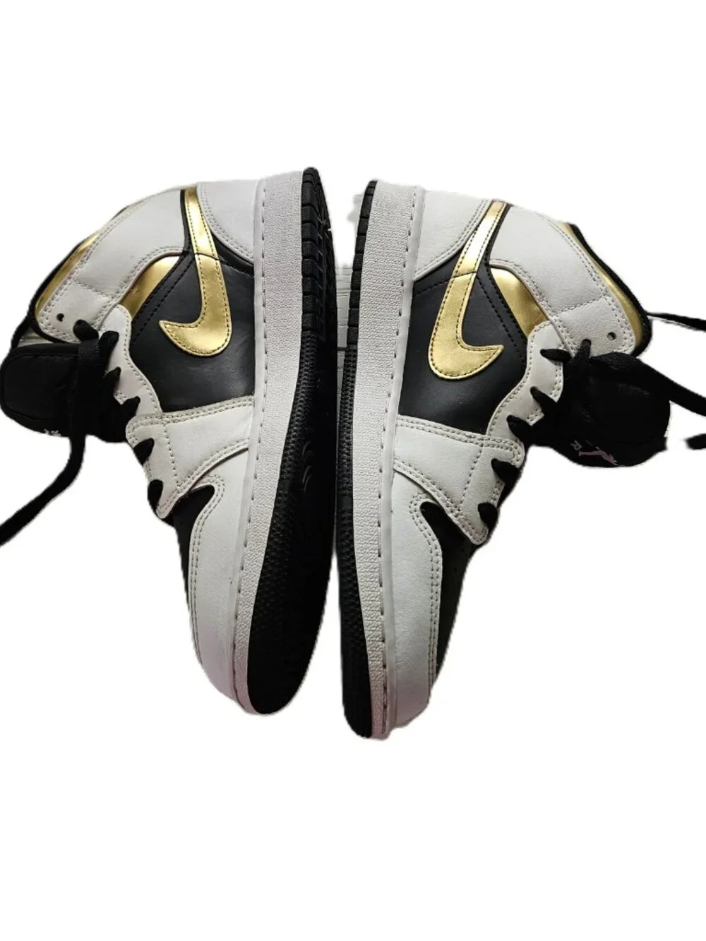 Jordan 1 Mid GS White/Gold/Black – 5.5Y